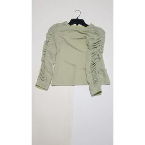 Habitual  Green Ruched Long Sleeves Girl Stretchable Tops SZ12